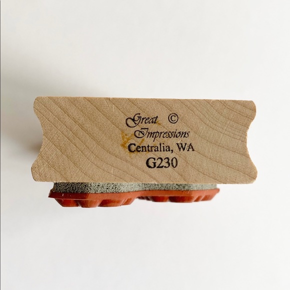 Great Impressions Flower Wood Rubber Stamp - Picture 5 of 6